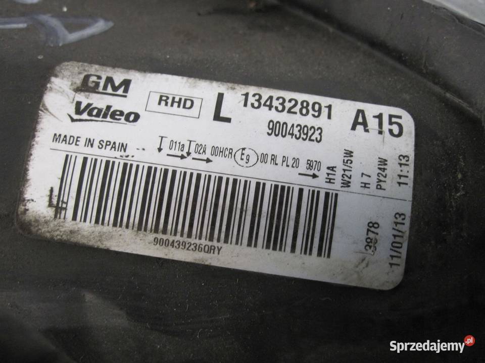 OPEL CORSA D LIFT lampa lewa przód 13432891 Oświetlenie świętokrzyskie