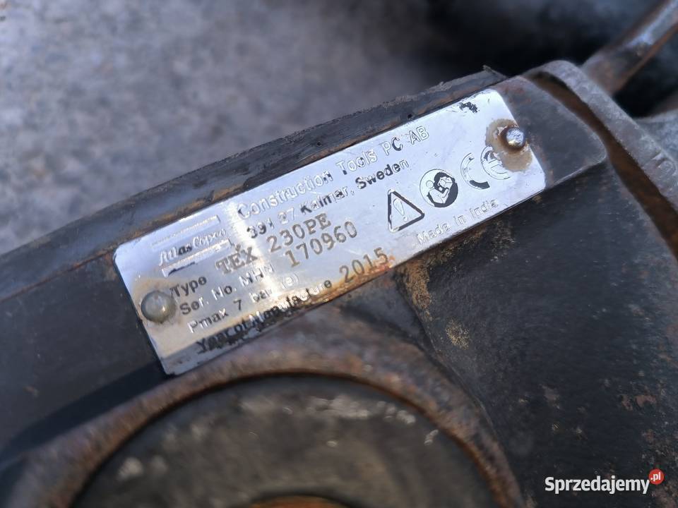 Młot pneumatyczny Atlas Copco TEX 230PE 23P Młoty udarowe Dąbrowa Górnicza sprzedam
