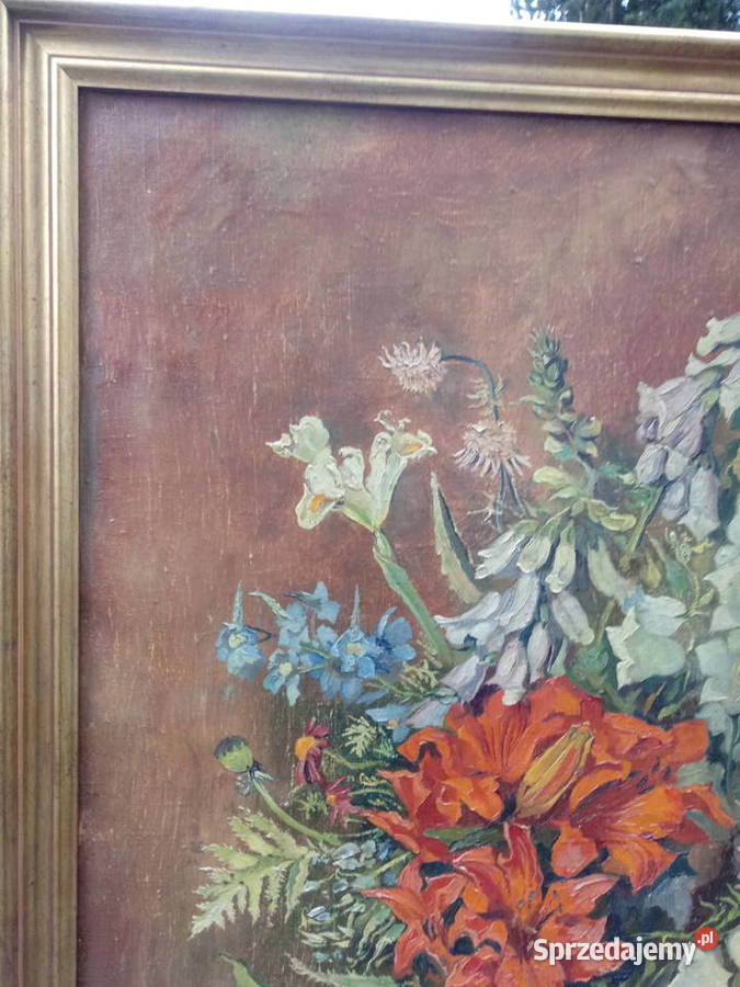 przedwojenny obraz olejny na płótnie 1943 r Malarstwo Piotrówek