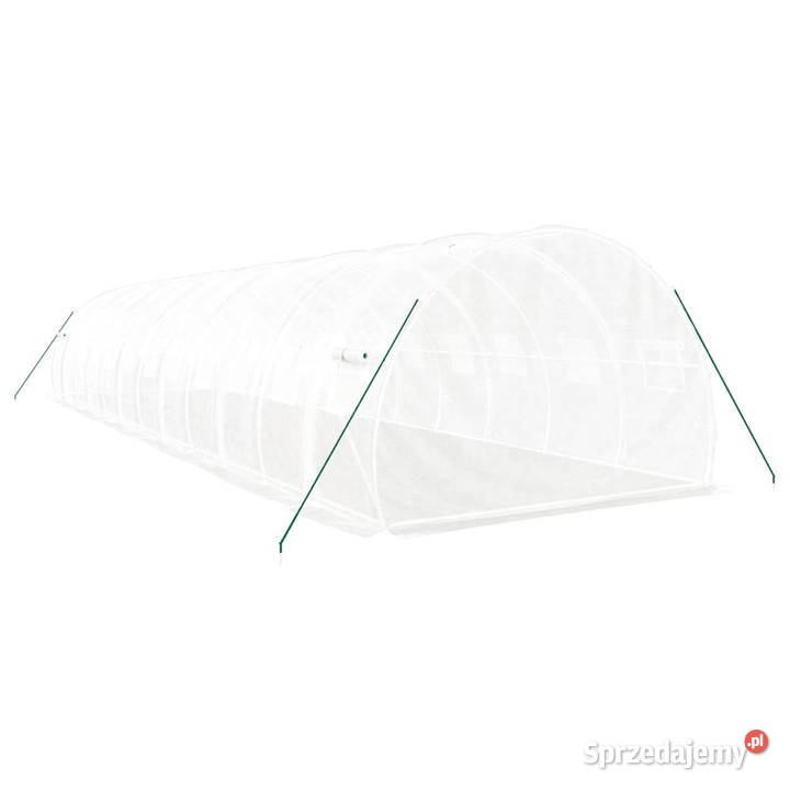 Szklarnia ze stalową ramą biała 36 m 12x3x2 m mazowieckie Warszawa