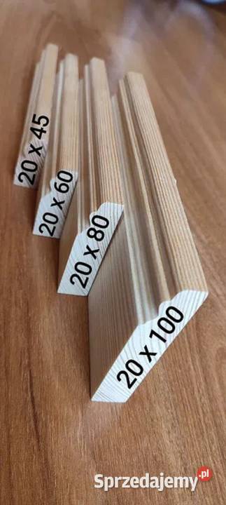 Listwa drewniana frezowana 20 x 45 z małym Narew