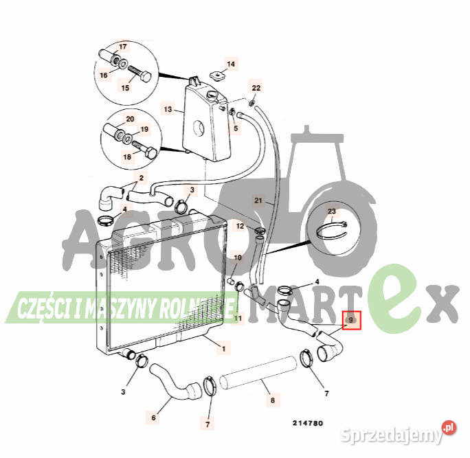 83400367 83400367 WĄŻ CHŁODNICY JCB Wichrów