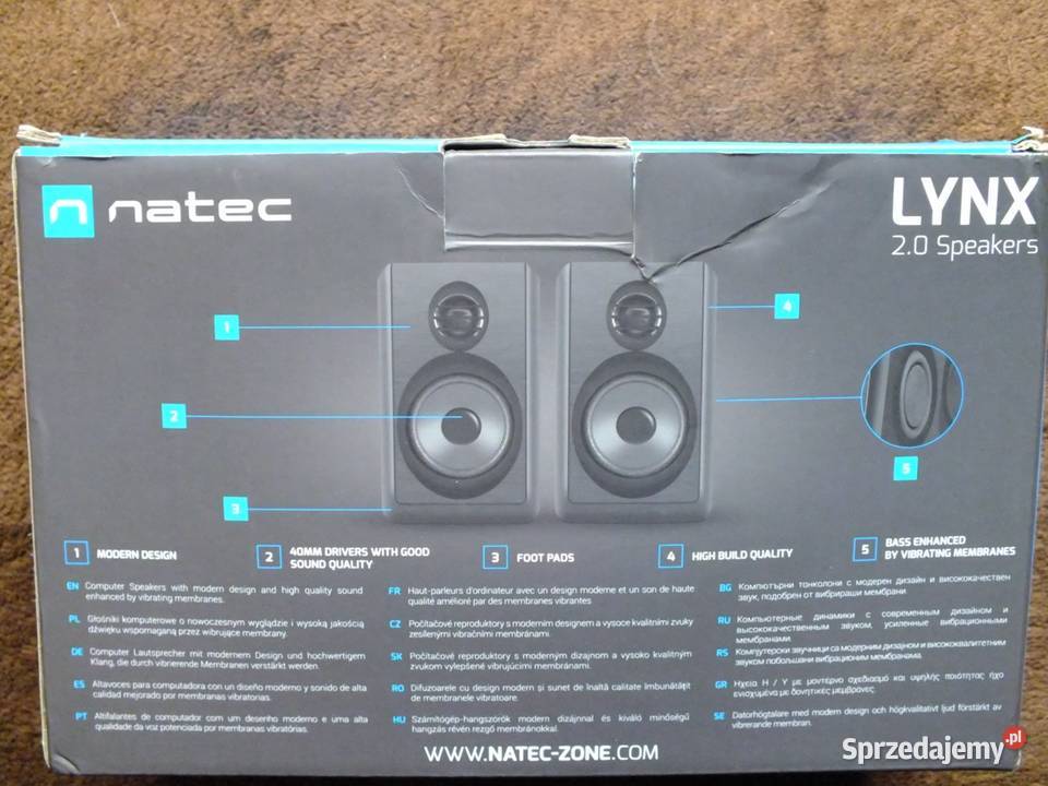 Głośniki komputerowe Natec Lynx NGL1230 pomorskie Gdańsk sprzedam