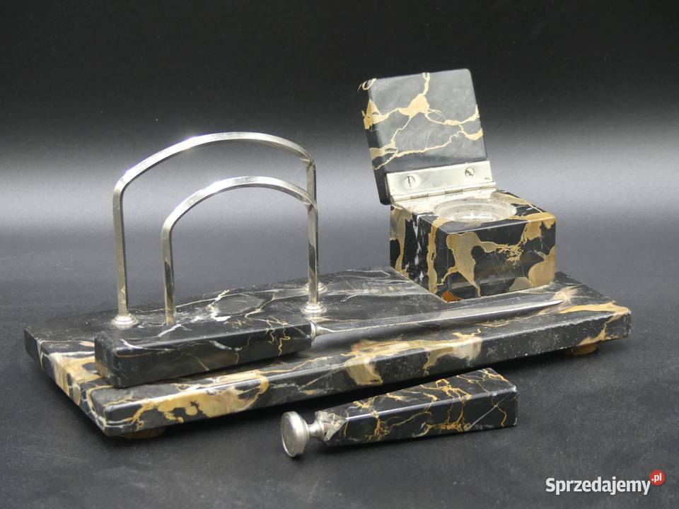 Mały zgrabny przybornik kałamarz garnitur na Poznań sprzedam