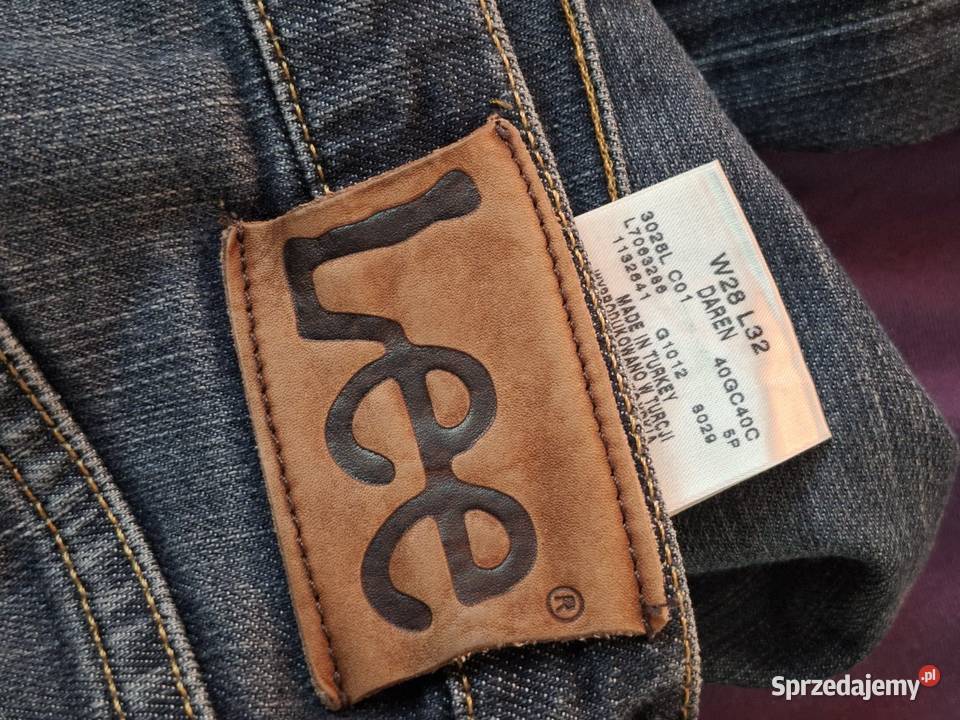 Lee S czarne jeansy W28 L32 regular straight niebieski Kraków