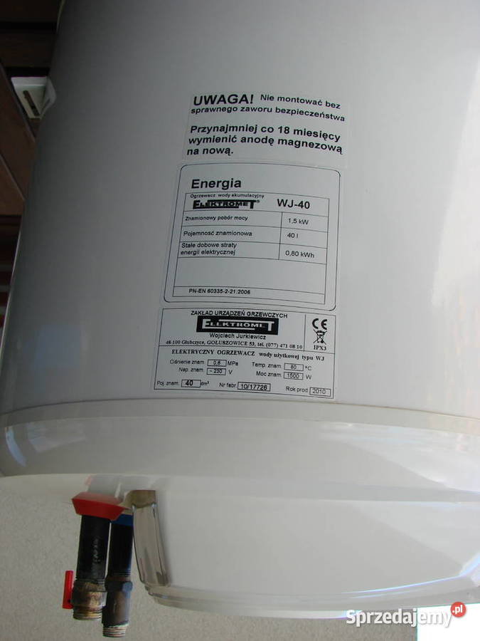 Podgrzewacz wody akumulacyjny Mister 40 L lubelskie Lublin sprzedam