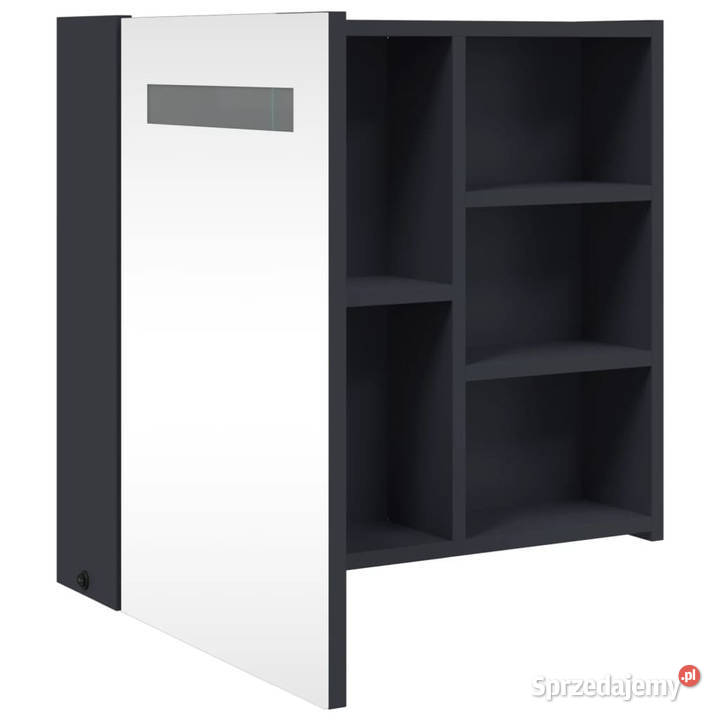 Szafka łazienkowa z lustrem i LED szara 60x13x52 Łazienkowe Warszawa sprzedam