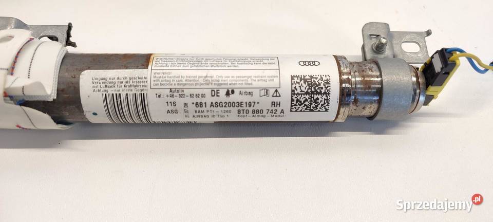 AUDI A5 8T COUPE KURTYNA AIRBAG PRAWA 8T0880742A dolnośląskie