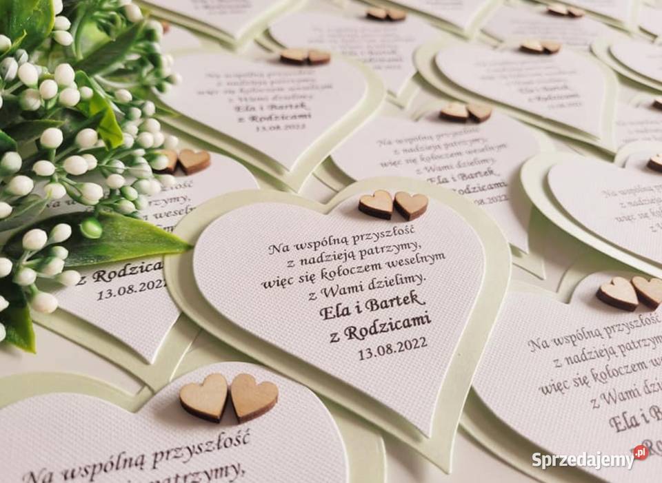 Etykiety na ciasto Karnety Kołacz weselny Zieleń wielokolorowy