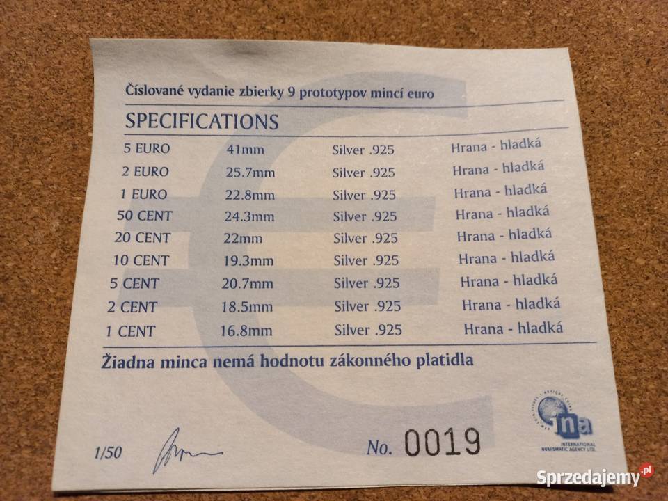 Próba euro 50 nakładu srebro Częstochowa sprzedam