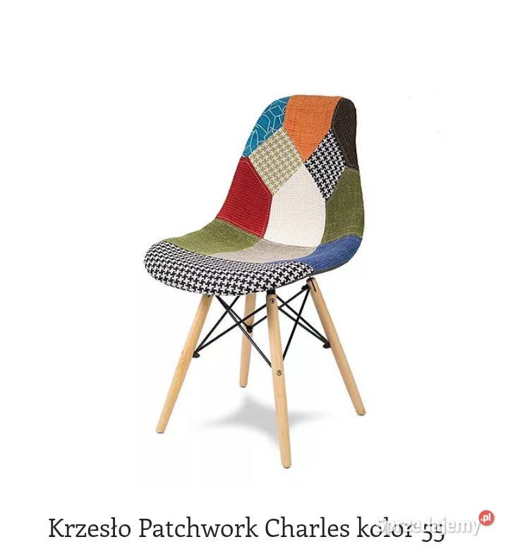 Krzesło patchwork kolorowe