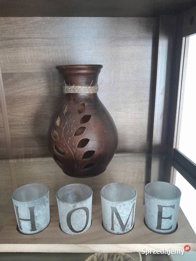 Świecznik plus wazon gliniany Grabowiec