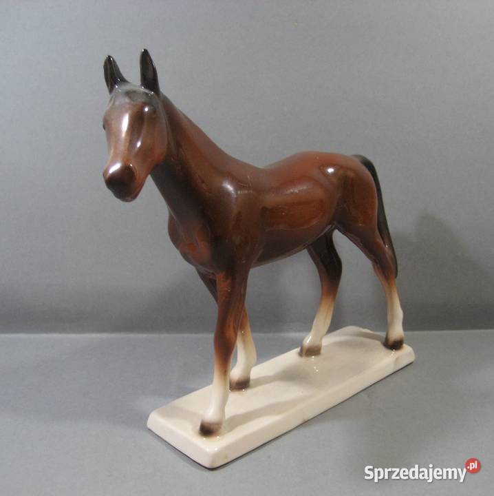 Figurka Porcelanowa Hartwig and Co Koń 16 x 17 śląskie Katowice