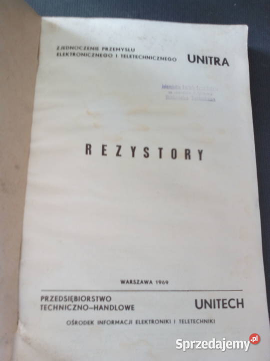 Rezystory Unitra praca zbiorowa Kąty Wrocławskie sprzedam