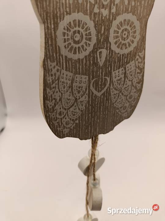 Zawieszka dekoracja sowa serca koraliki płytka Zamość