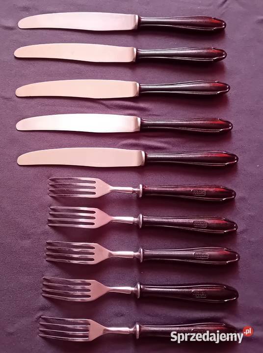 Zestaw sztućców Gerlach z bakelitowymi trzonkami Antyki Koźminek sprzedam