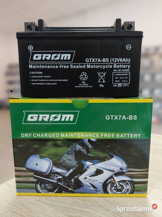 Akumulator motocyklowy GROM YGTX7ABS 12V 6Ah Układ elektryczny, zapłon Sosnowiec