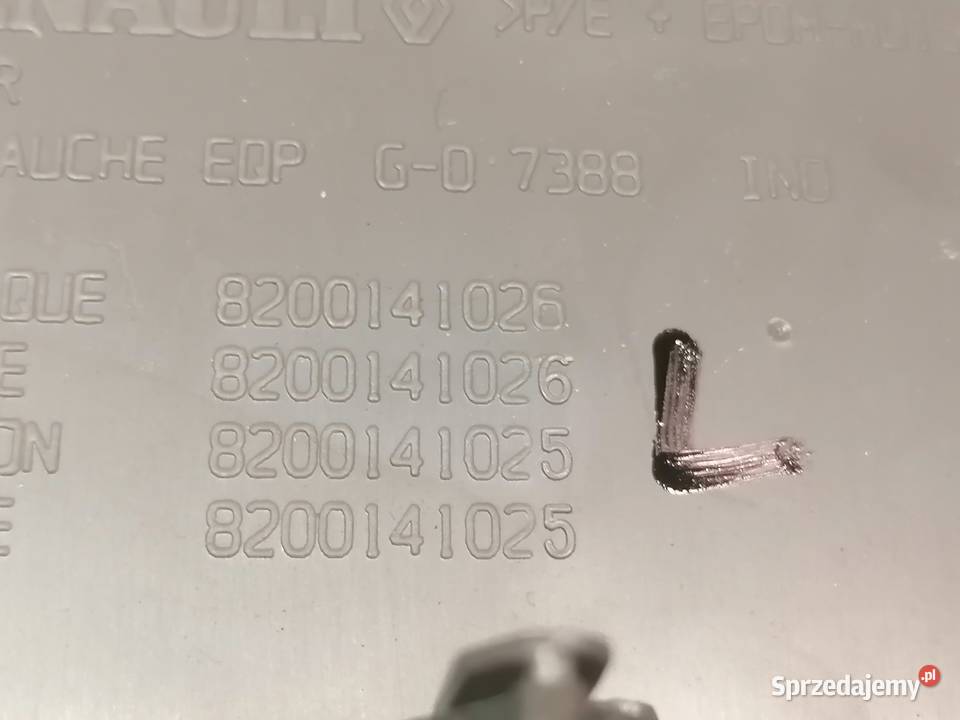 zaślepka bok kokpitu Renault Scenic 2Grand r0309 Piotrków Trybunalski sprzedam