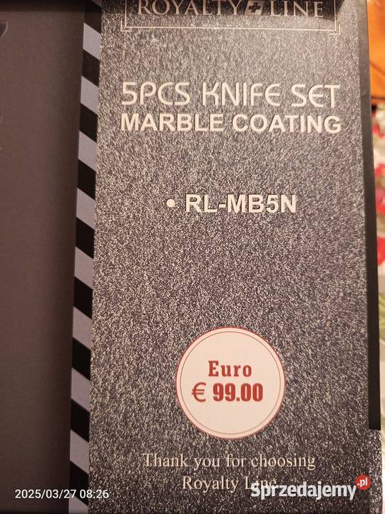 NOŻE ZESTAW PIĘĆ SZTUK FIRMY ROYALTYLINE ZESTAW Tychy sprzedam