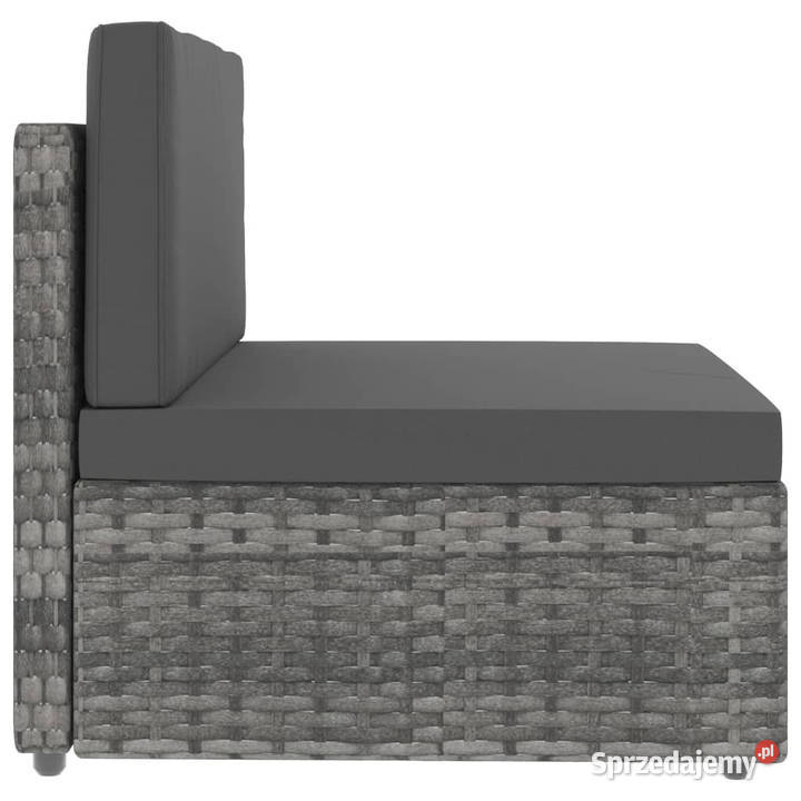 Sofa modułowa 2osobowa rattan PE szara WM49523 Krzesła ogrodowe Warszawa