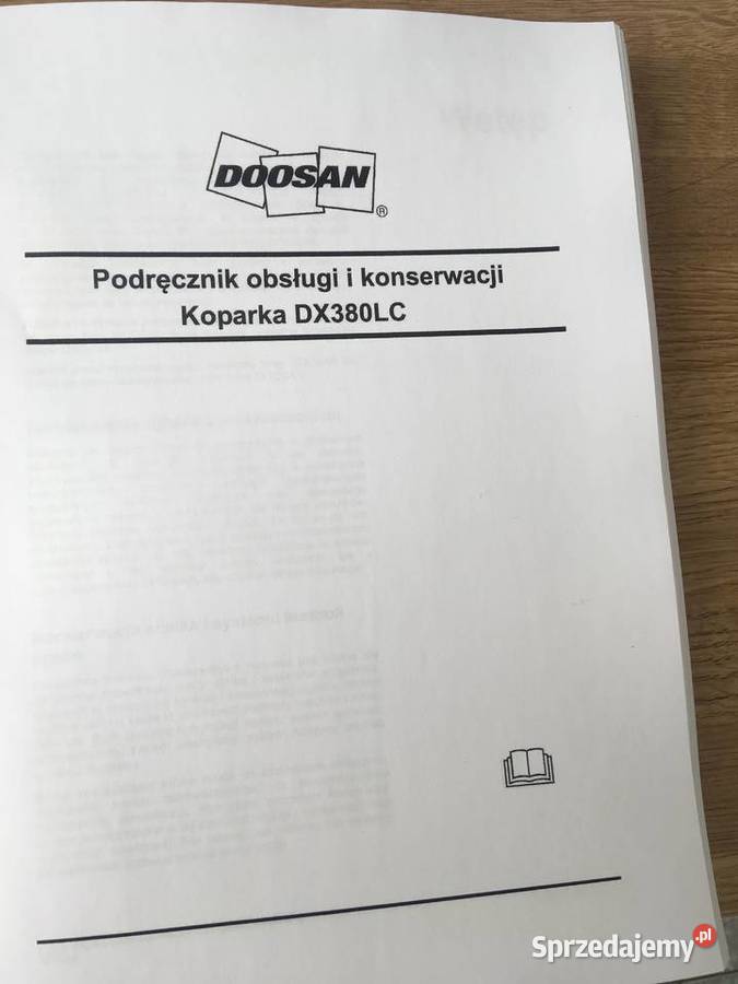 dtr instrukcja obsługi koparka doosan DX380lc3 i Szczecin