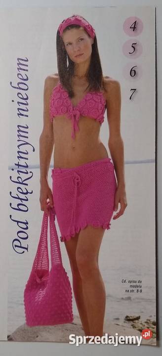 Dama w swetrze 82010 szydełko druty Gdańsk