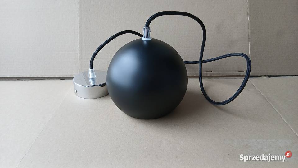 Lampa Wisząca Kulka Kula 15 Czarny Mat Szkło Warszawa