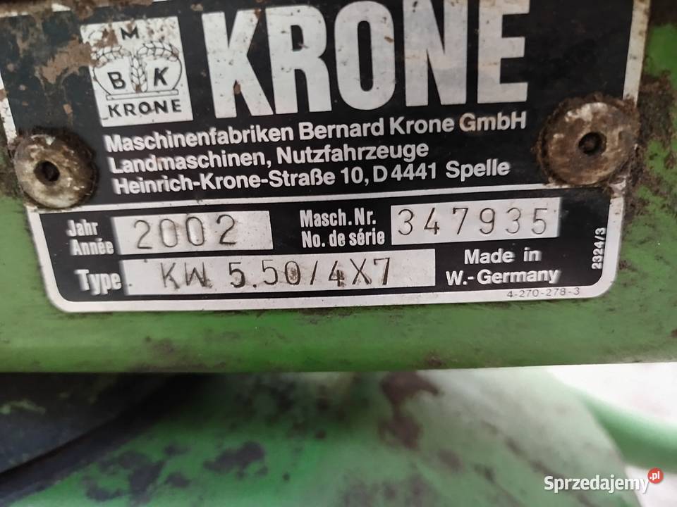 Przetrząsaraka do siana Krone 55m Lwówek Śląski
