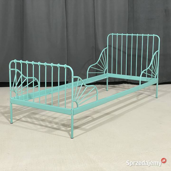 IKEA MINNEN łóżko rosnące rama łóżka turkusowe Ramy i stelaże sprzedam