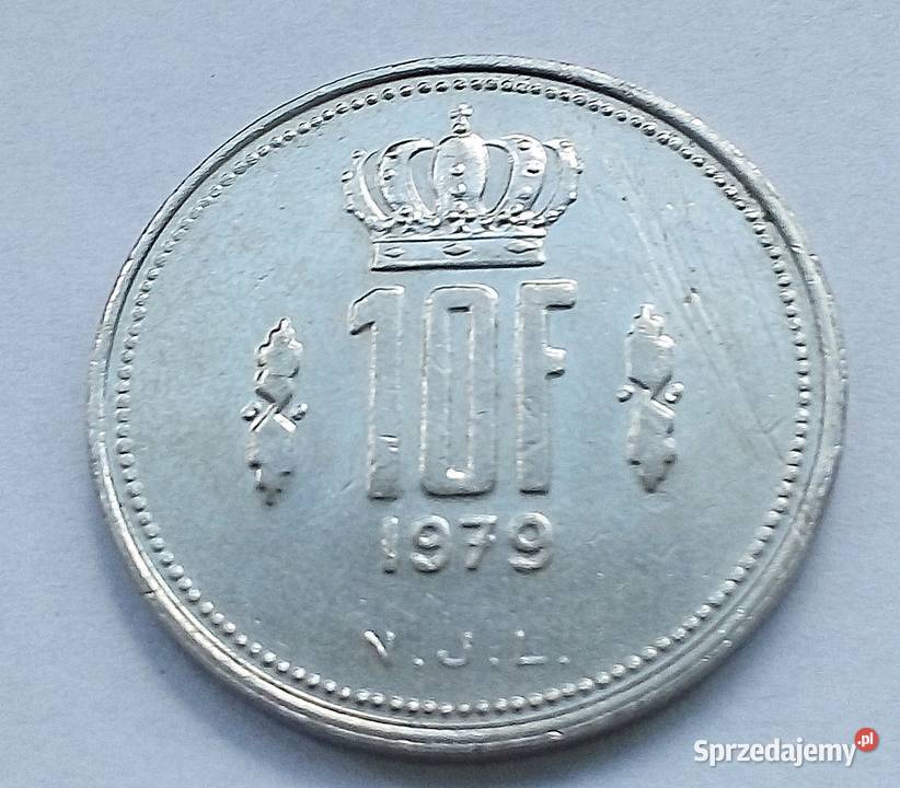 LUKSEMBURG10 FRANKOW1979 r JEAN GRANDDUC ŁADNA Numizmatyka Legionowo