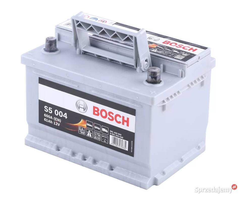Akumulator Bosch 61Ah 600A EN S5004 PRAWY PLUS Kalisz