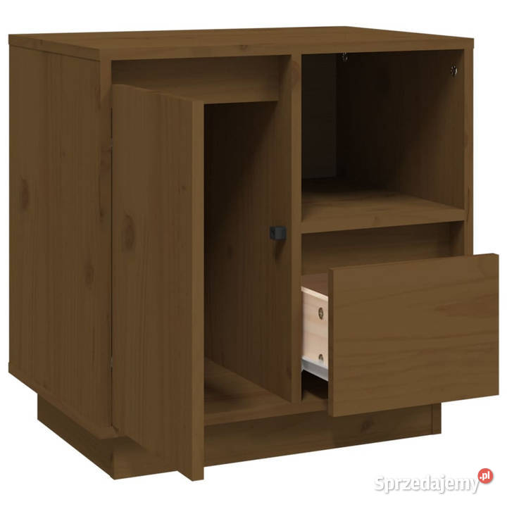 Szafka nocna miodowy brąz 50x34x50 lite drewno Meble