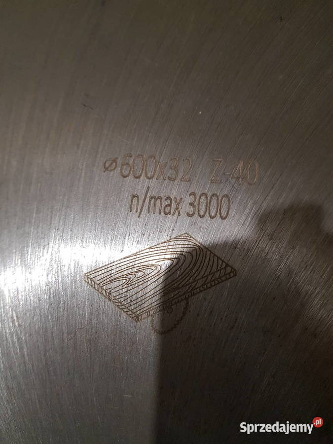 Piła tarczowa do drewna 600x40x32 mm bez vidi Głogowa sprzedam