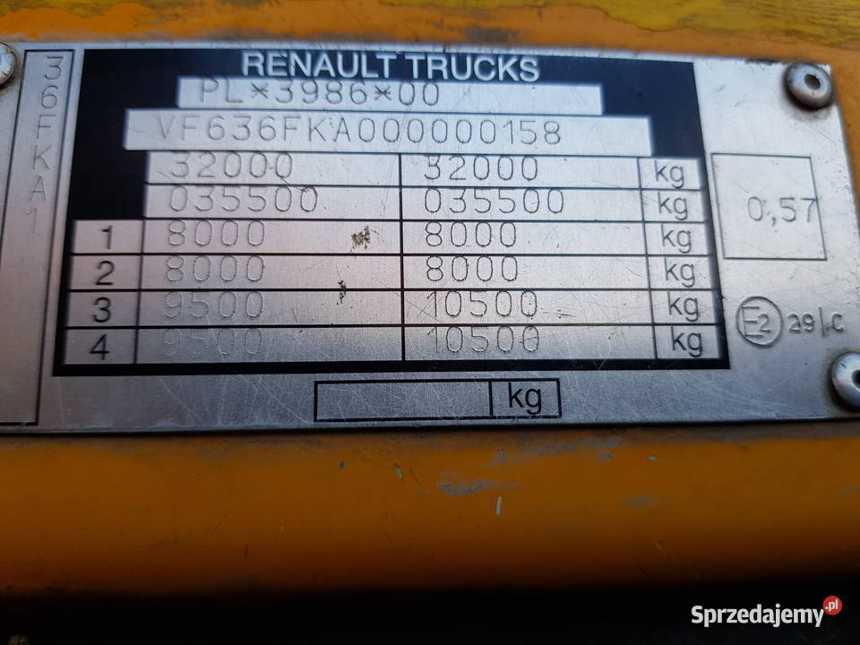 Syndyk sprzeda RENAULT KERAX 460 Z WYWROTKĄ sprzedam