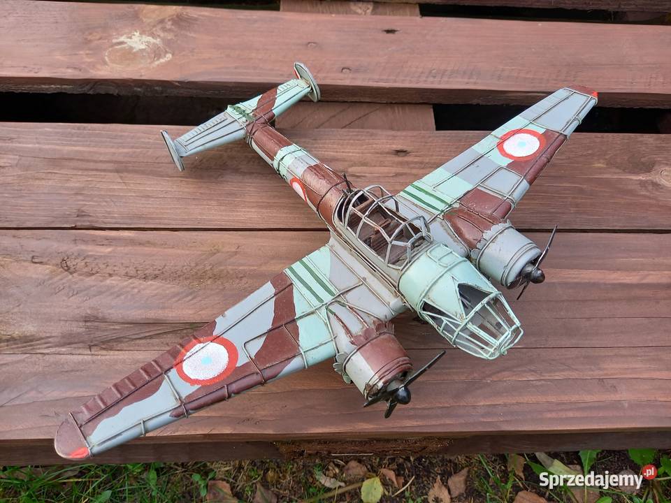 Kolekcjonerski metalowy model samolotu bombowiec mazowieckie Warszawa
