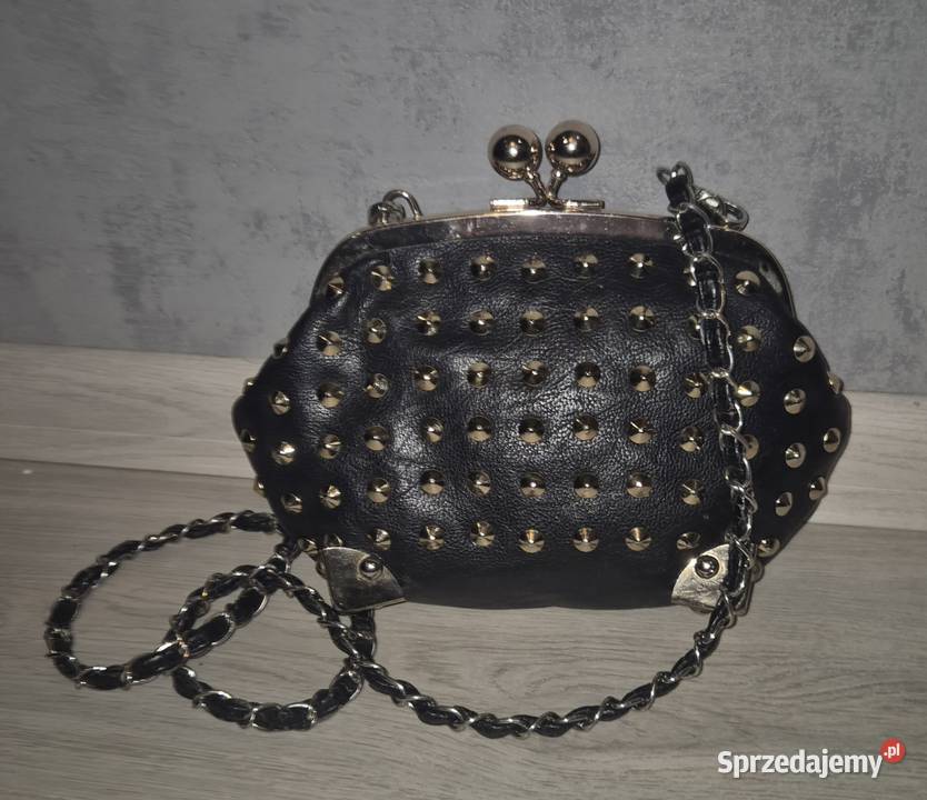 Torebka damska ćwieki łańcuszek Moda i Styl Łódź