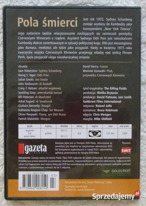 Film DVD Pola śmierci Warszawa