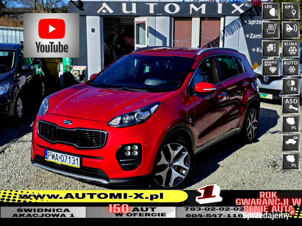 Kia Sportage Przepiękny KOLOR GT LINE 20 d136 4/5 Świdnica