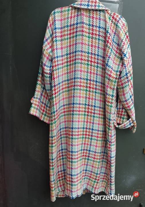 3840 ML Shein Długi tęczowy płaszcz oversize Rozmiar 40(L) Kraków