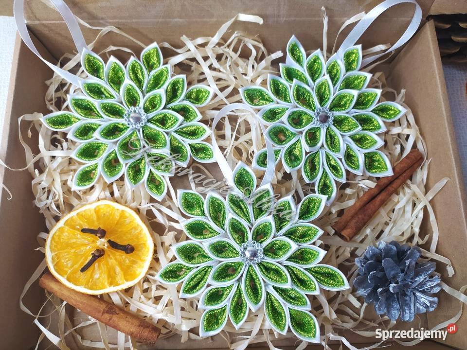 Śnieżynki zawieszki na choinkę dekoracje wielokolorowy podkarpackie Boreczek