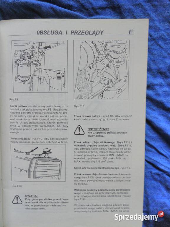 instrukcja obsługi Ursus 28023502 1995