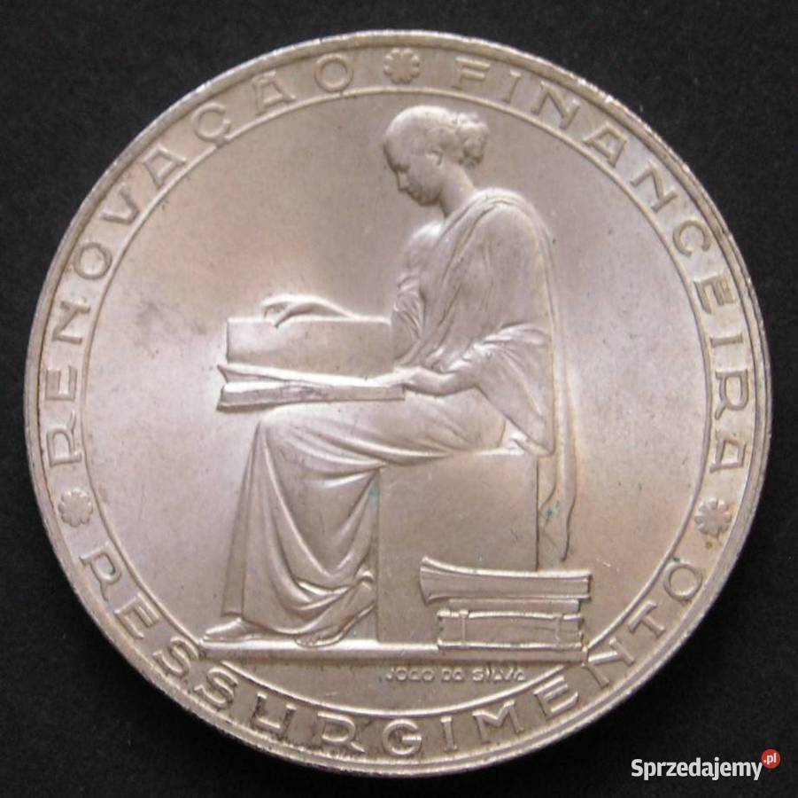 Portugalia 20 escudos 1953 SREBRO stan12 Łódź