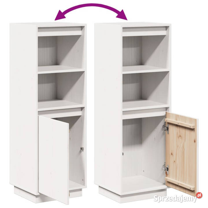 Szafka biała 37x34x110 lite drewno sosnowe Warszawa