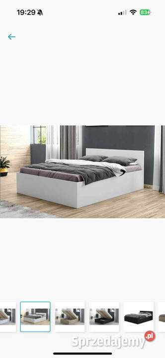 Sprzedam łóżko z pojemnikiem na pościel biały kujawsko-pomorskie Włocławek