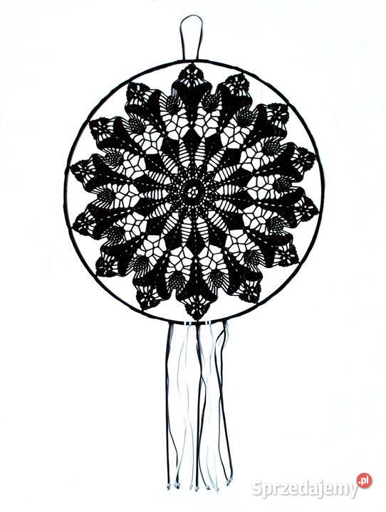 Zawieszka ozdoba na okno szydełkowa 46 Z118 czarny Kluczbork
