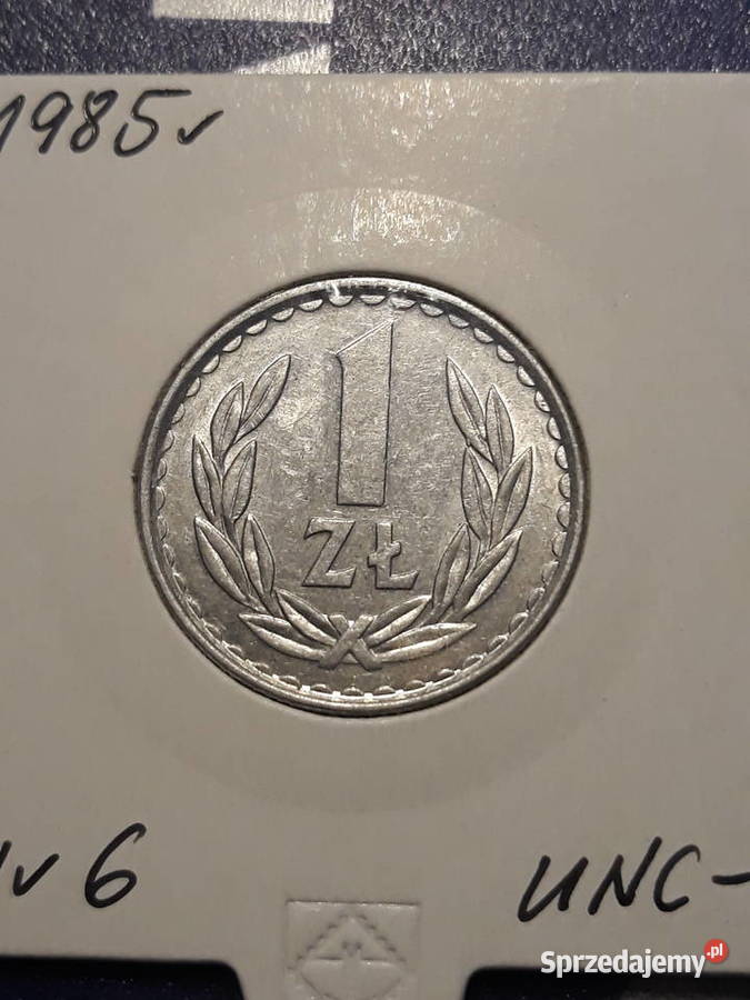 1 złoty 1985 r 6 około mennicze Konin