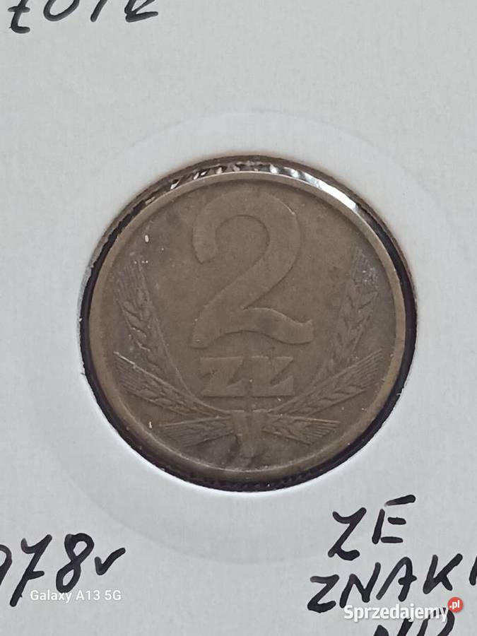 2 Złote 1978 r 1 ze znakiem mennicy Konin