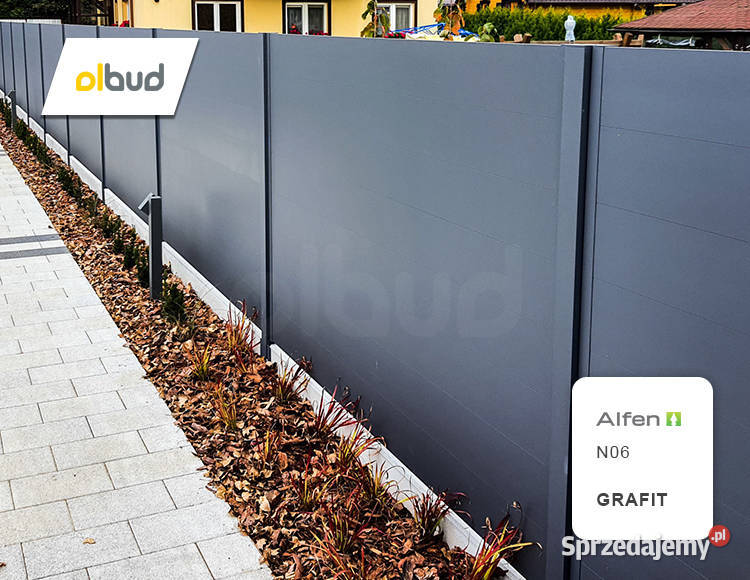 Ogrodzenie aluminiowe grafit ALFEN N06 Gdynia