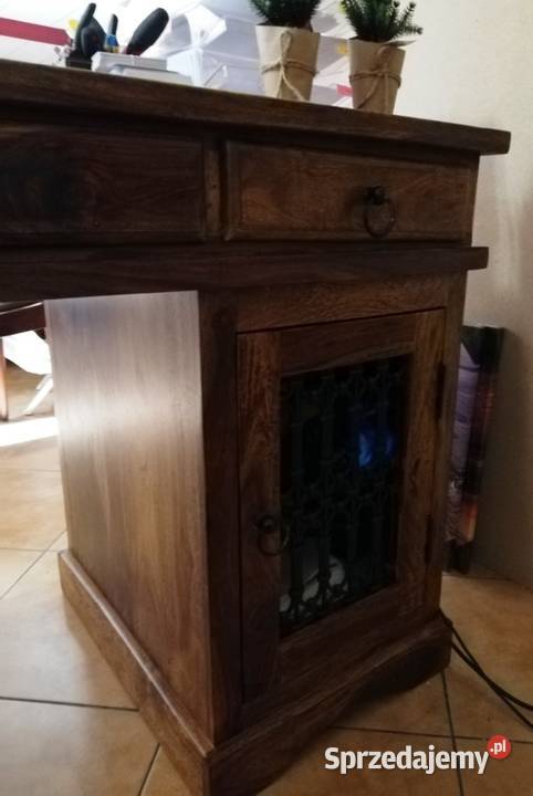 drewniane indyjskie biurko gabinetowe palisander