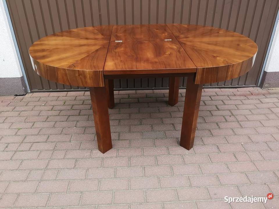 Stół ArtDeco Okrągły Orzech Beczka 110 Antyk sprzedam